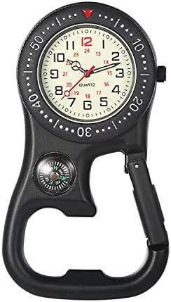 Lancardo Clip On Quartz Watch for Men and Women Glow in The Dark Backpack Buckle Belt Fob Watch for Doctors Nurses Chefs Hiking or Climbing Father's Day Mother's Day